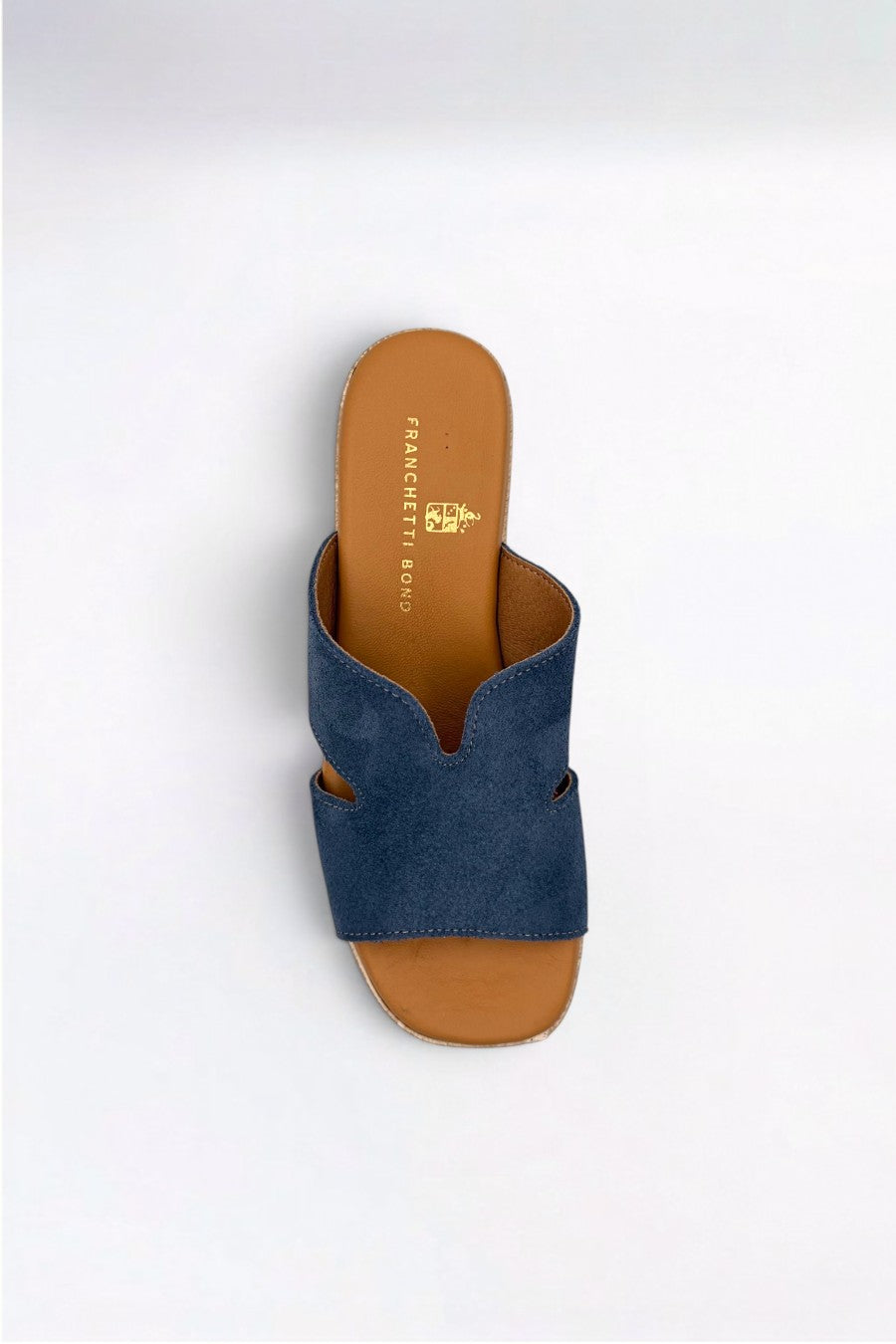 Doya Wedge Denim Blue Suede