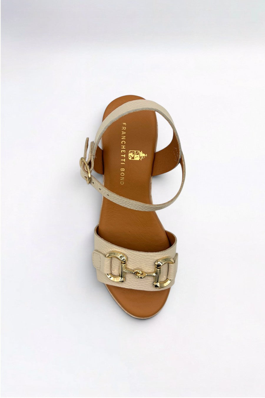 Charlie Wedge Sandal Soft Cream Leather