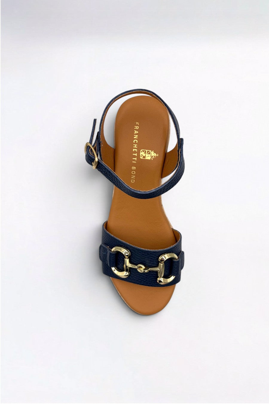 Charlie Wedge Sandal Rich Navy Leather