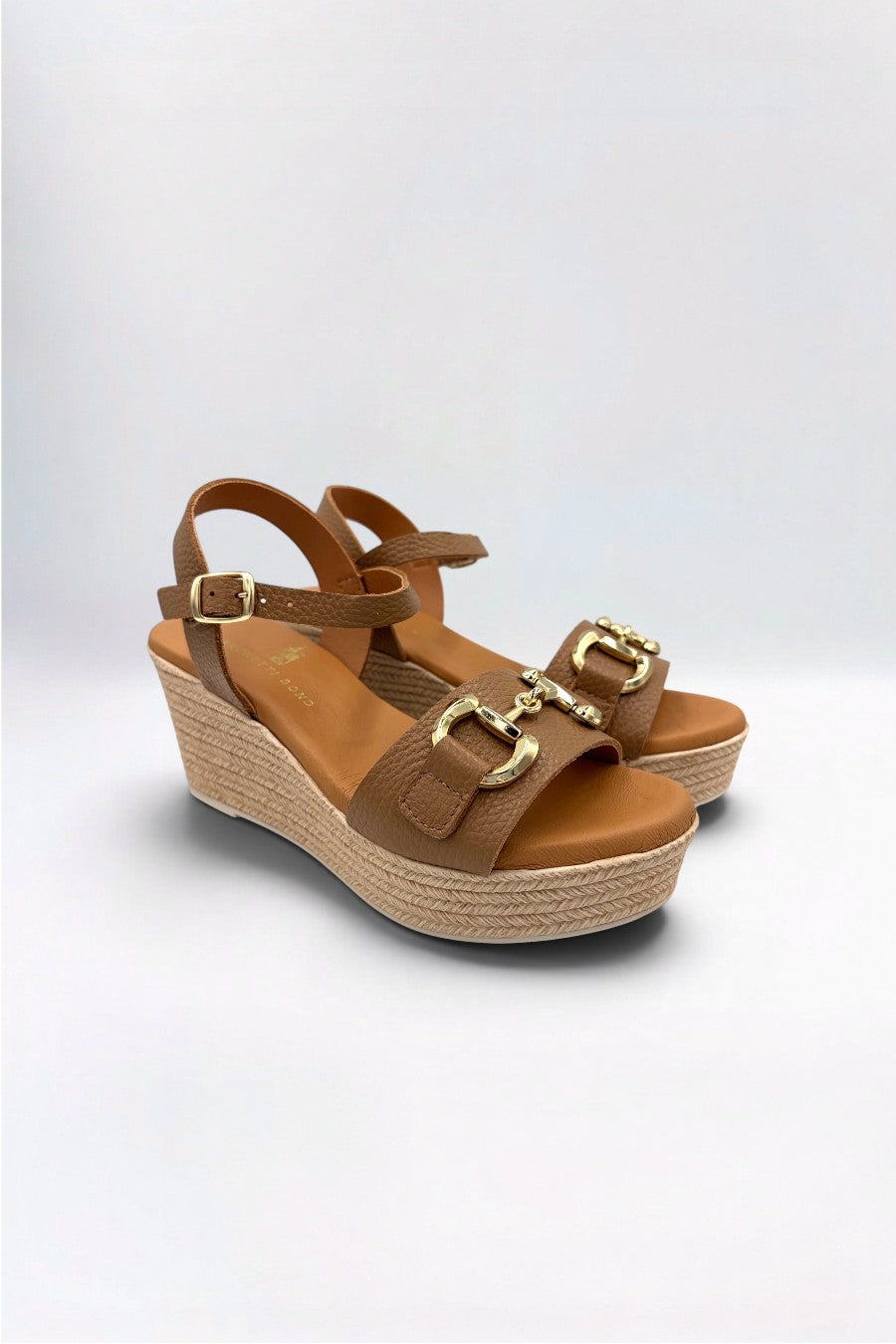 Charlie Wedge Sandal Timeless Taupe Leather