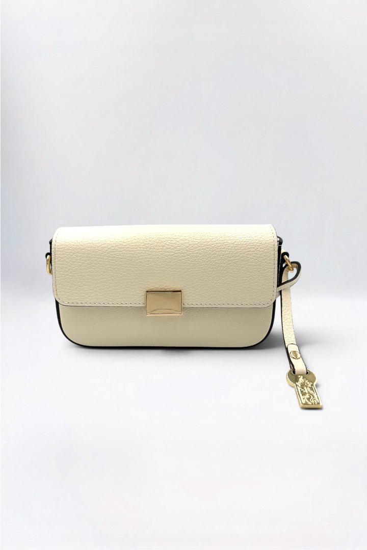 Elisha Italian Leather Classic Cream