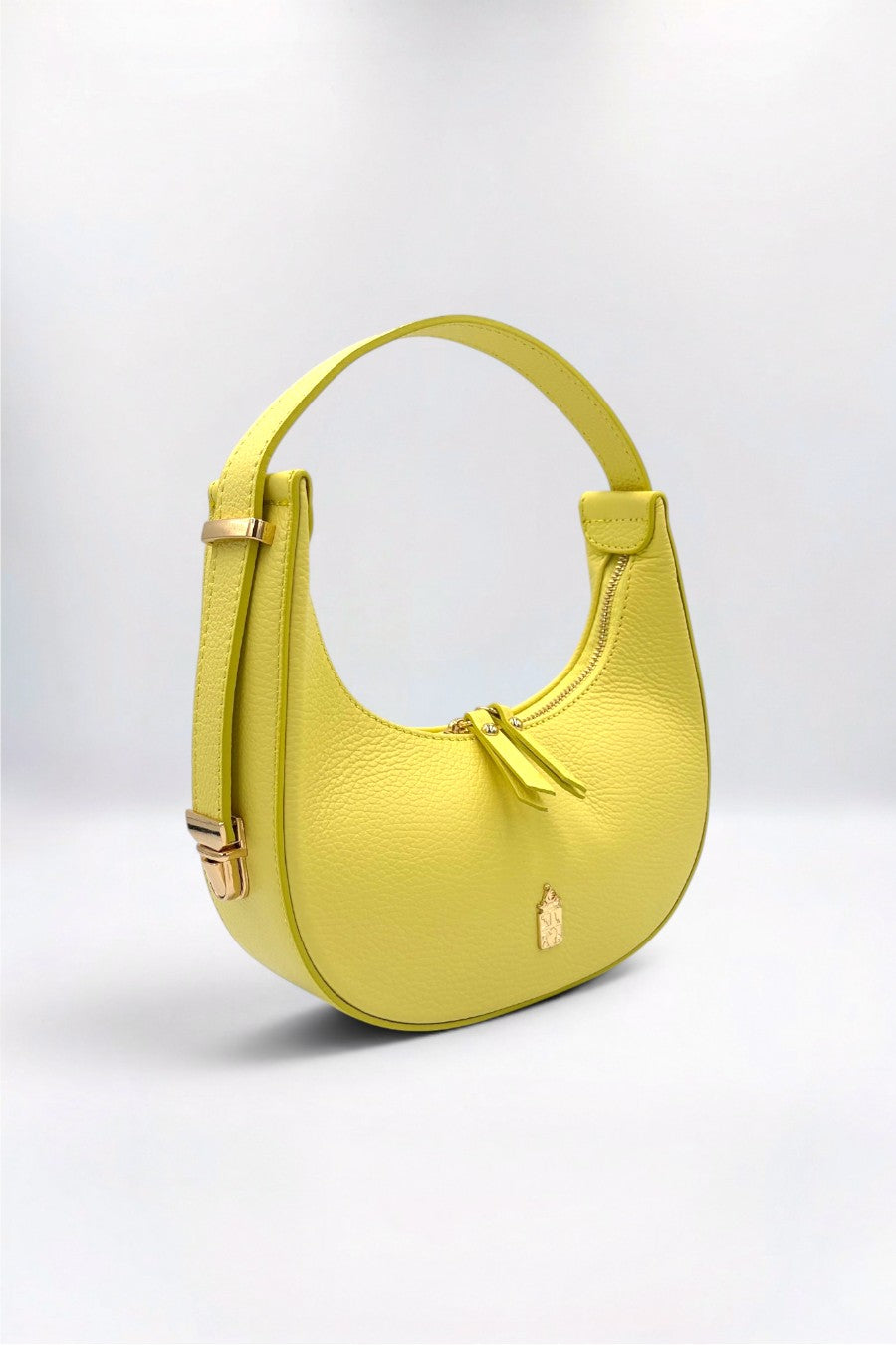 Nives Italian Leather Lemon Yellow