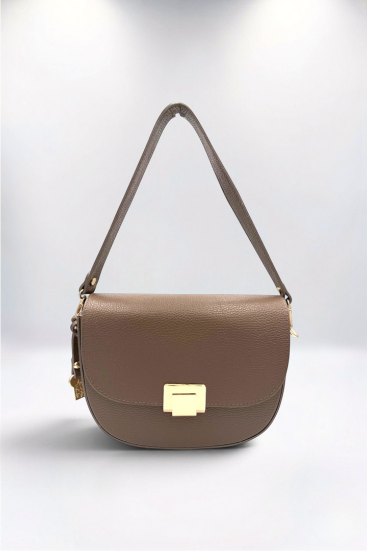 Valentina Italian Leather Winter Taupe