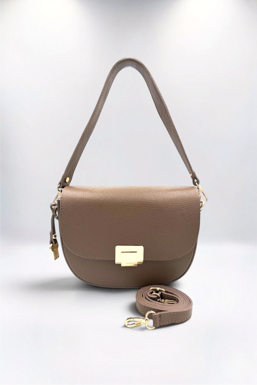 Valentina Italian Leather Winter Taupe