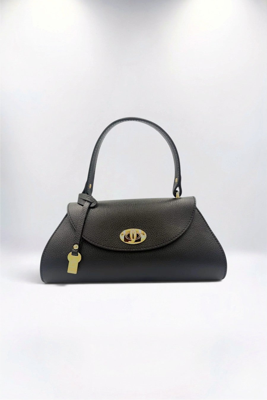 Maggie Italian Leather Midnight Black