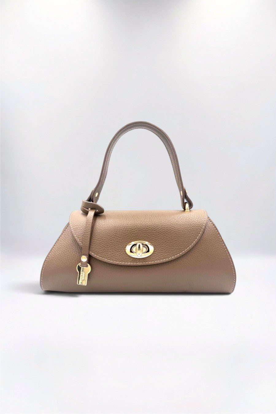 Maggie Italian Leather Winter Taupe