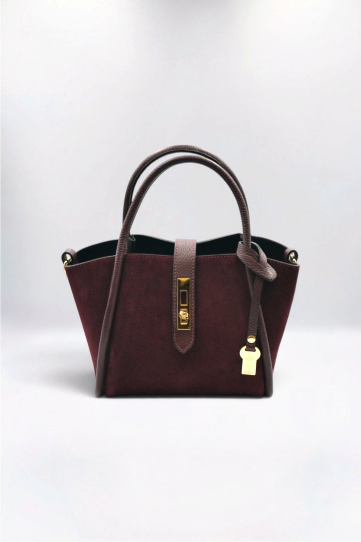 Anya Italian Suede Beautiful Burgundy