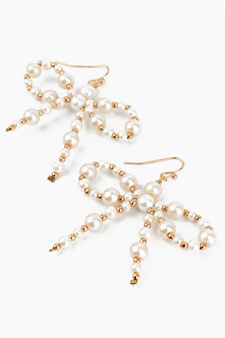 Pearl Bow Earrings