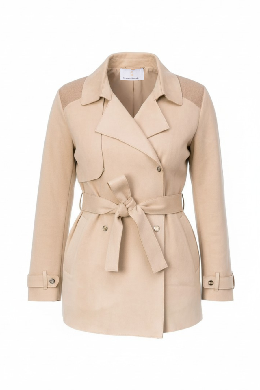 Matilde Beige Suedette Trench Jacket