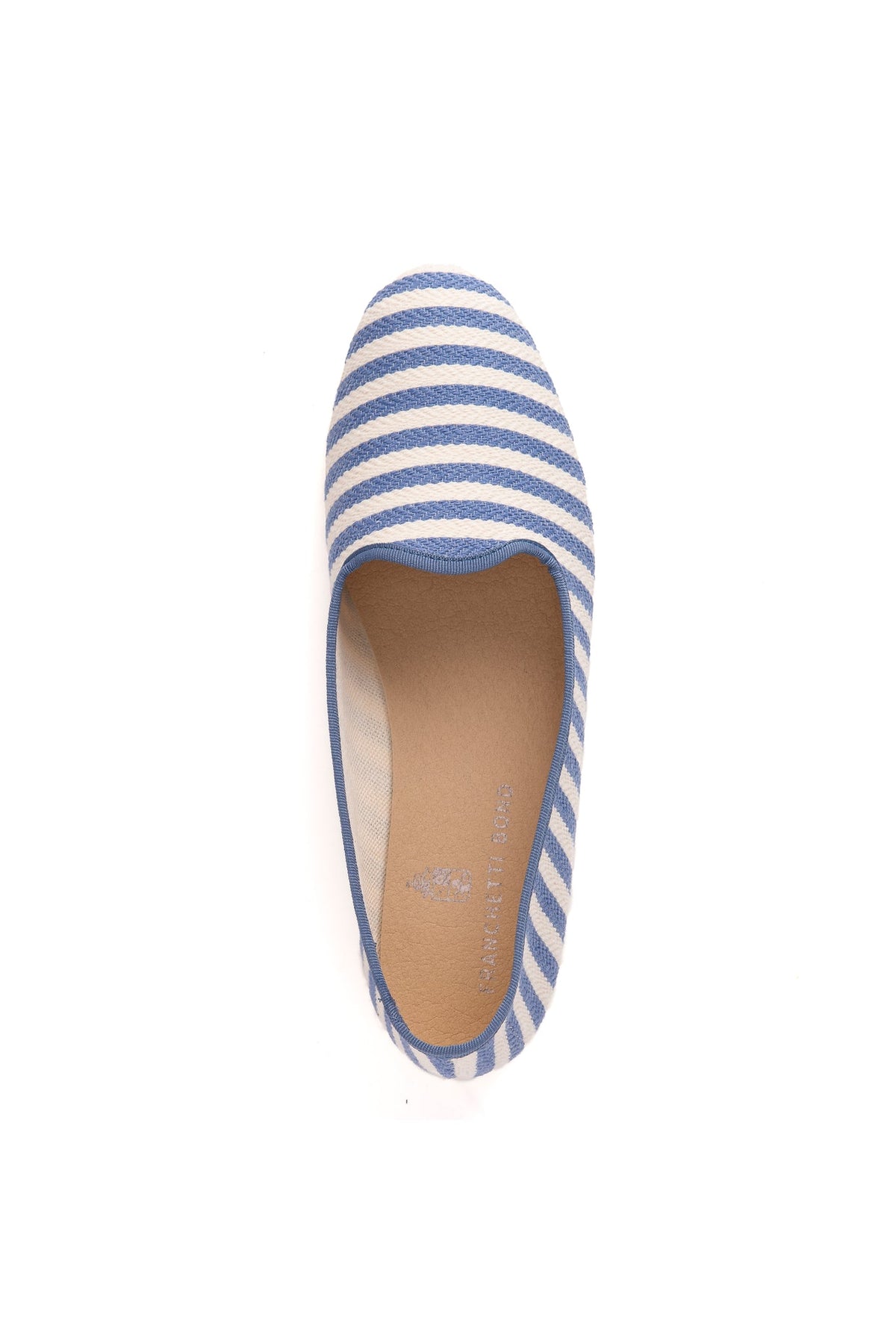 Frida Navy Striped Slipper