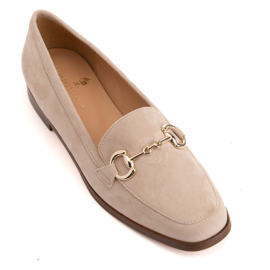 Roma Taupe Suede Snaffle Loafer
