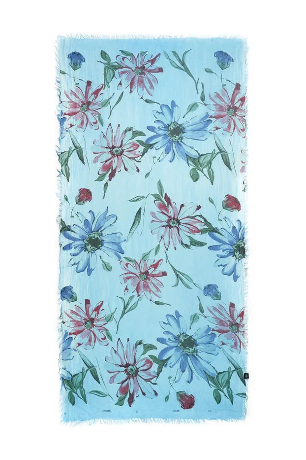 De Nittis Bamboo Scarf Celeste Blue
