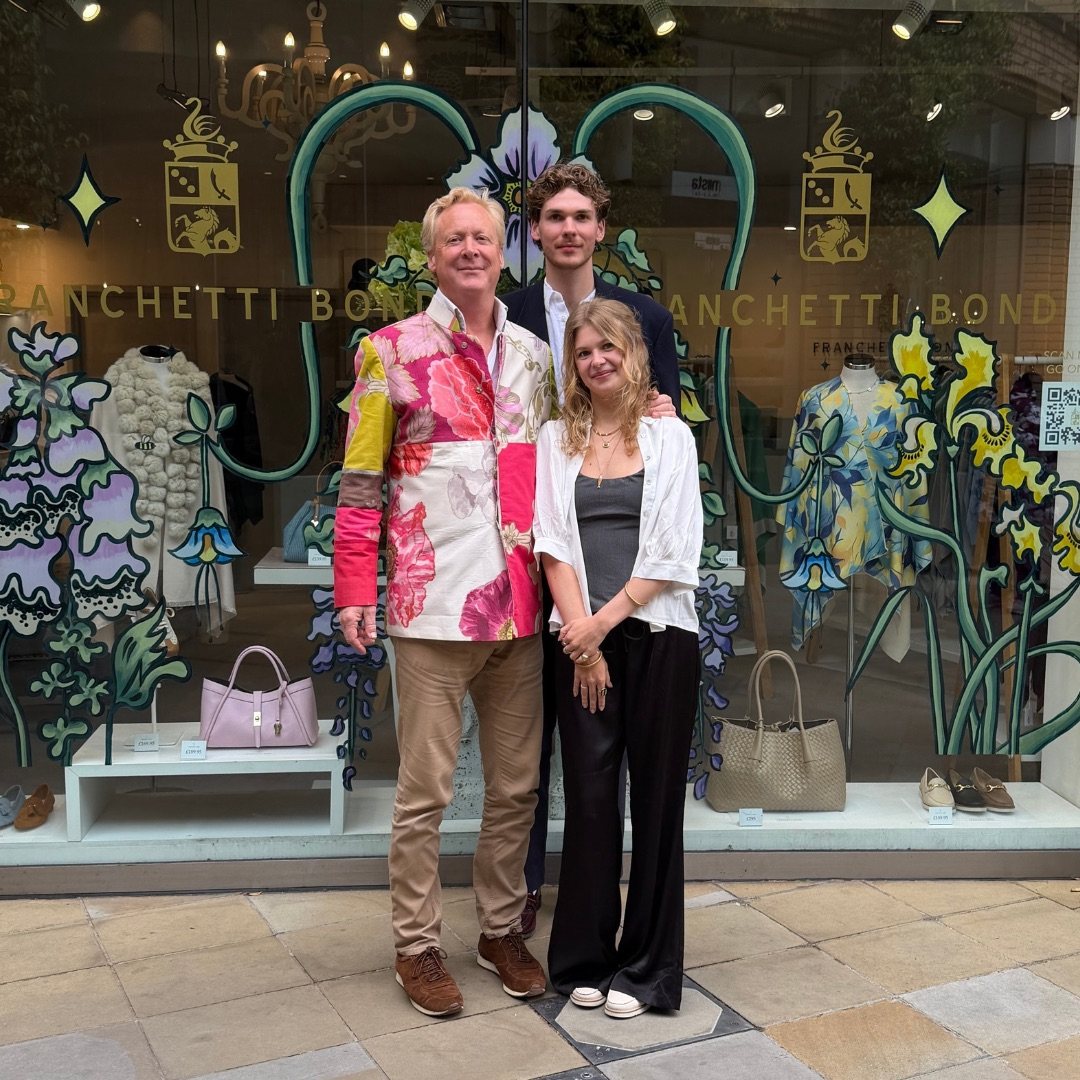 The Franchetti Bond family outside their Duke of York Square shop window