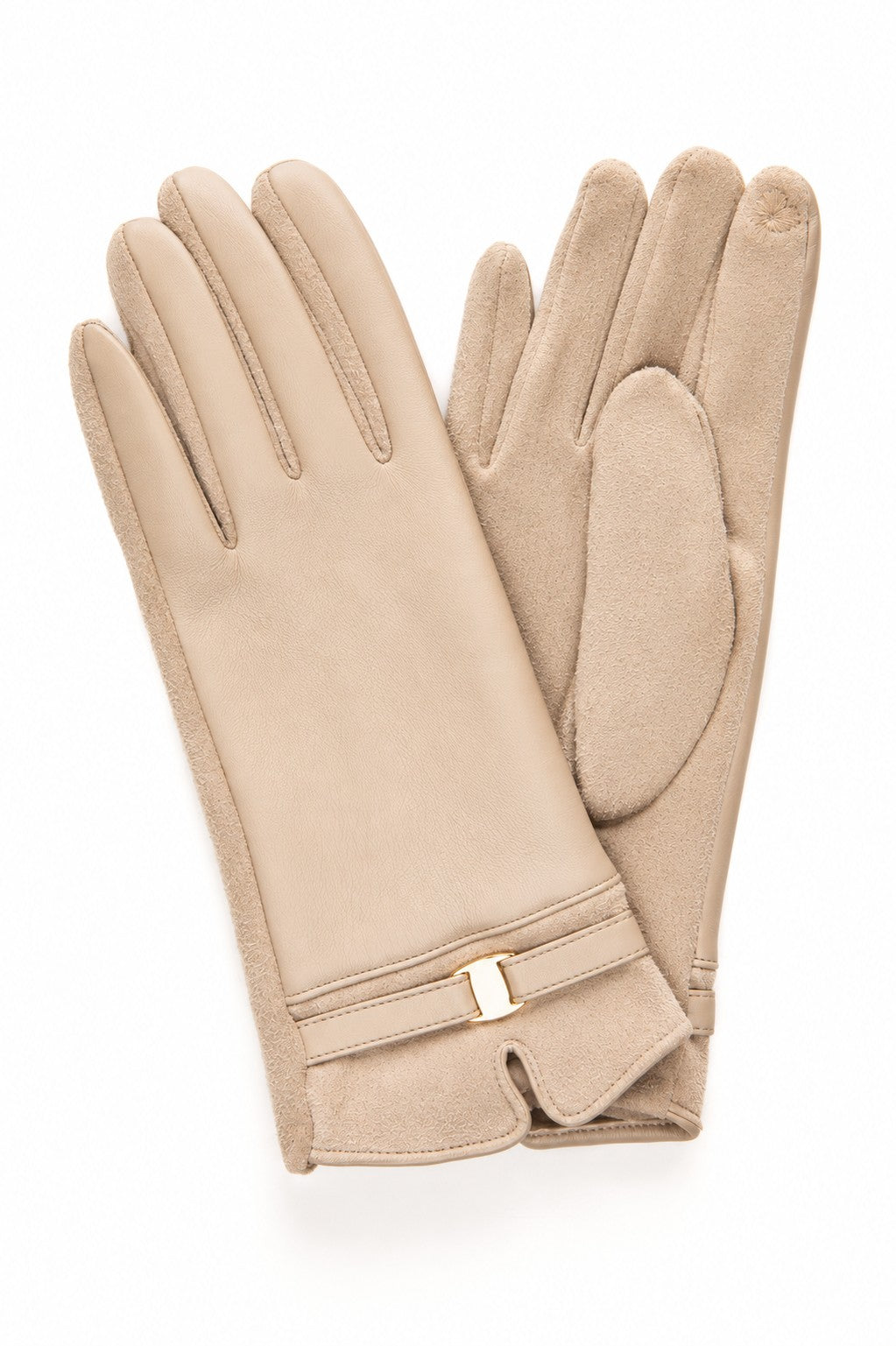 Marisa Beige Faux Leather Glove