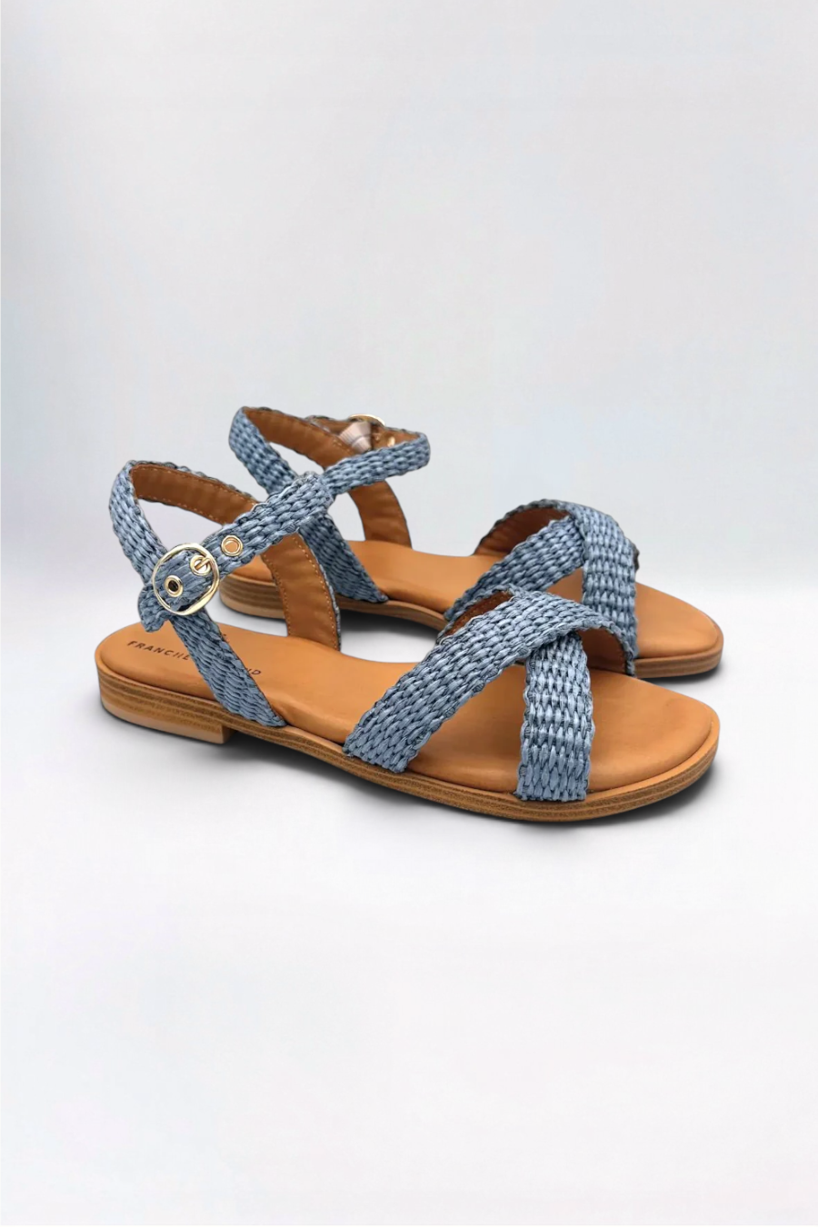 Alicia Italian Raffia Denim Blue