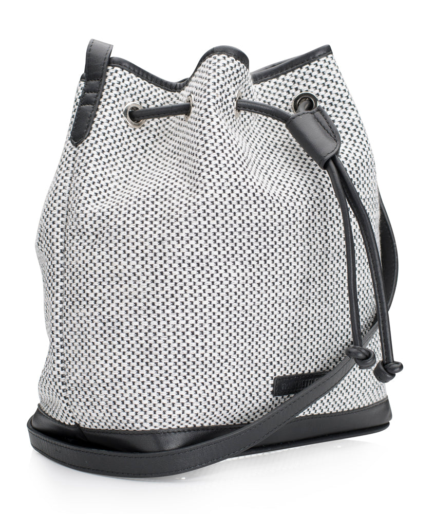 Romia Fabric/Leather Black/White