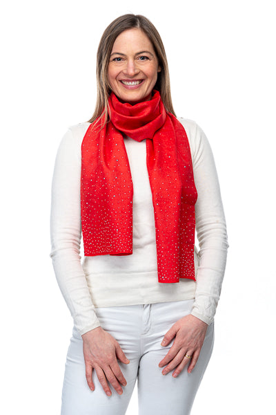 Viola Coral Diamante Embellished Wrap
