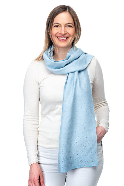 Viola Light Blue Diamante Embellished Wrap