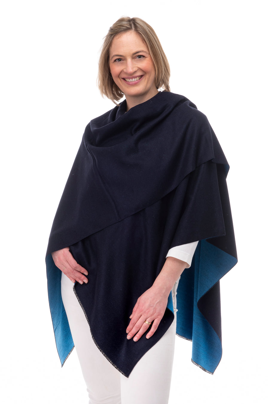 Clara Reversible Wrap Navy/Denim