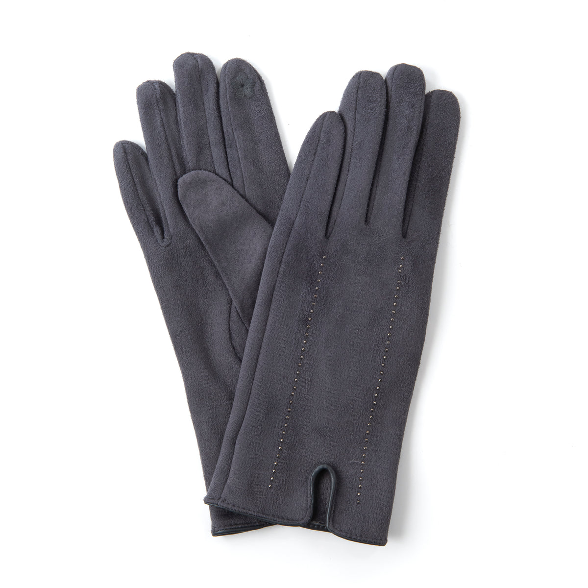 Giotta Grey Suede and Diamante Glove