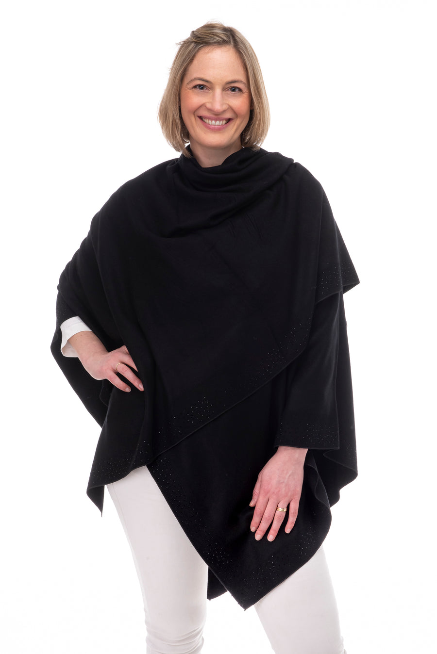 Mia Black Wrap with Black Crystals
