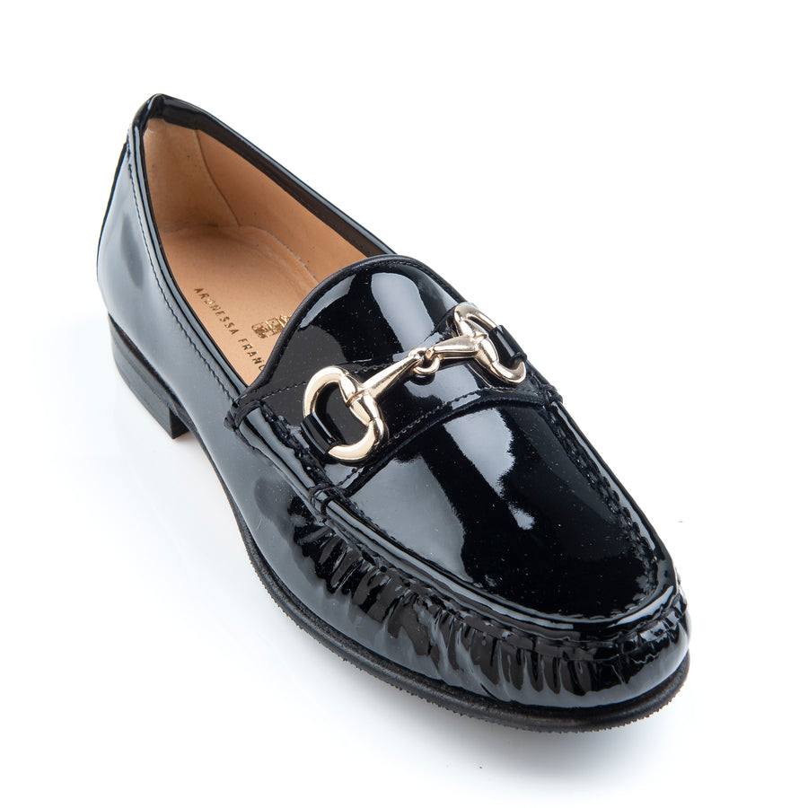 Cora Black Patent Loafer