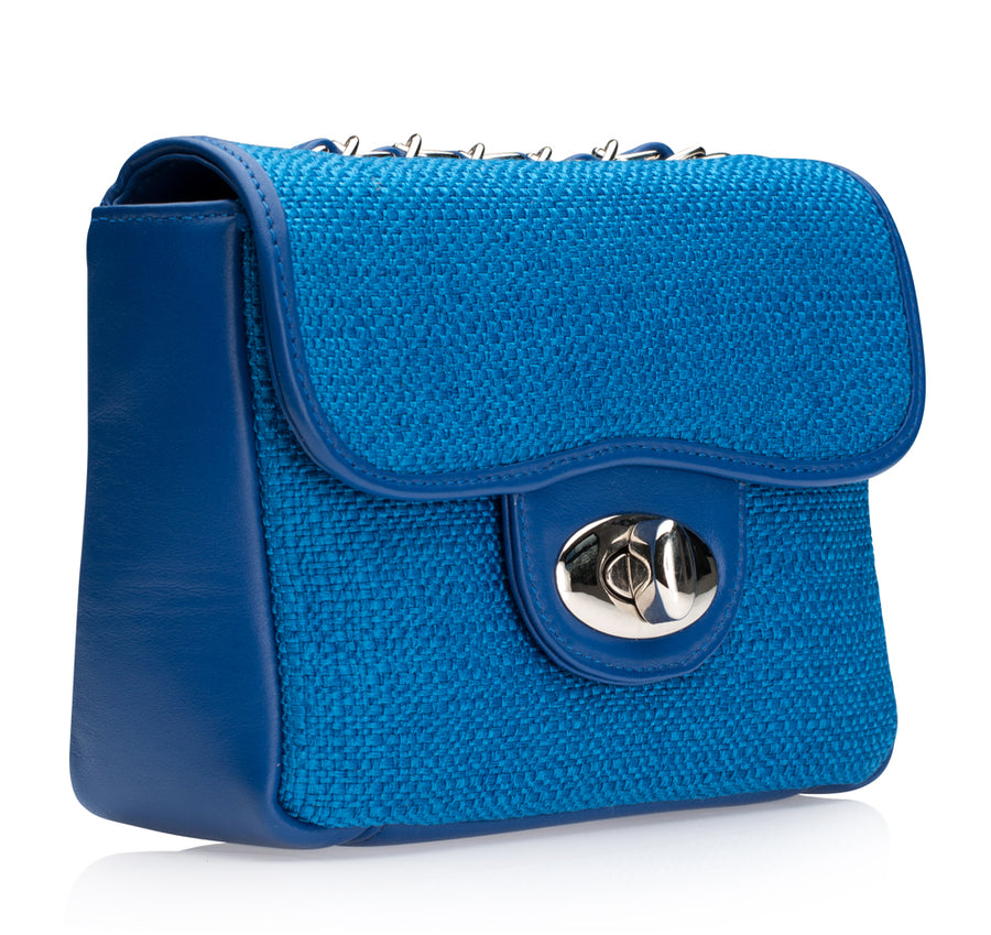 Jemma Linen/Leather Cobalt