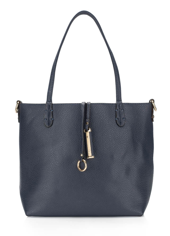 Neda Navy and Orange Reversible Handbag