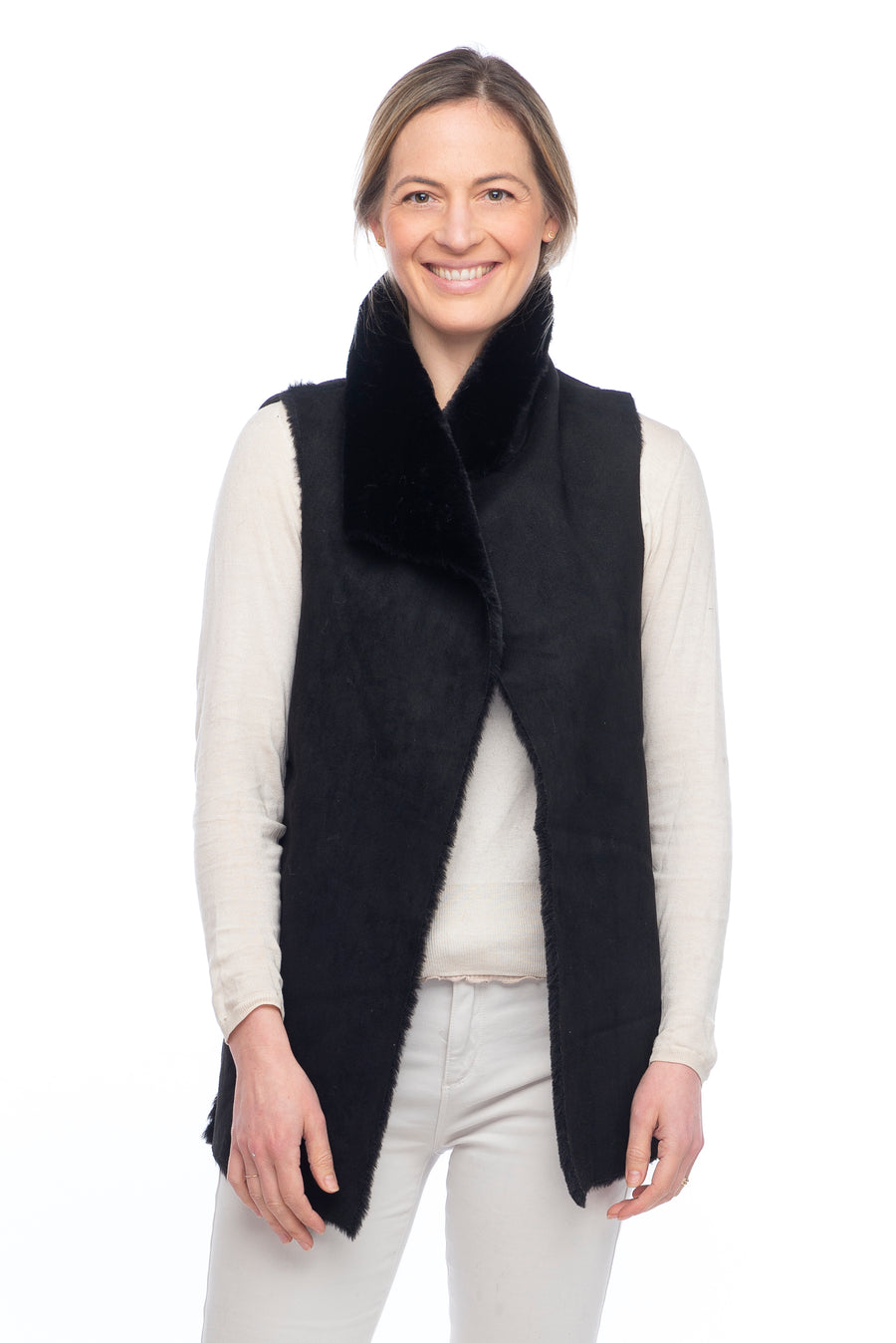 Carabelle Black Suedette Gilet