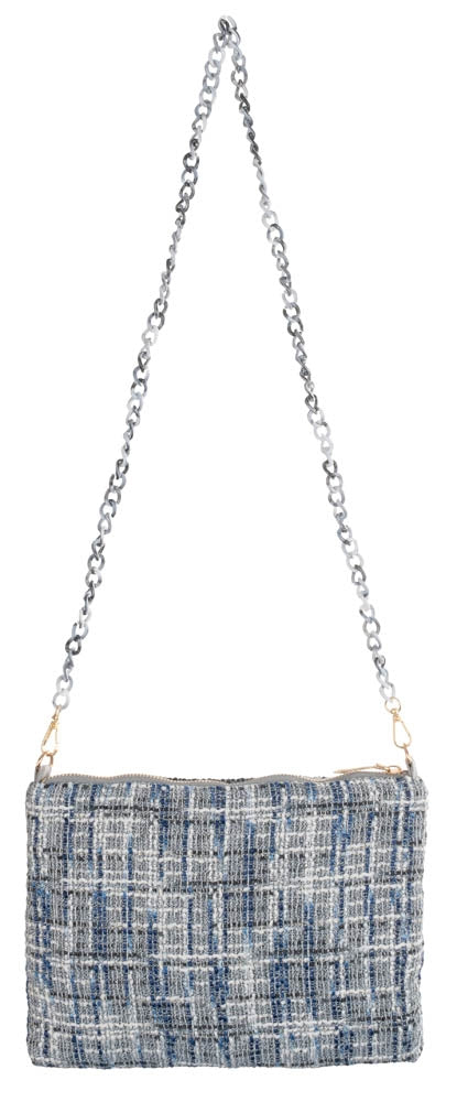 Adele Navy Blue Chenille Handbag